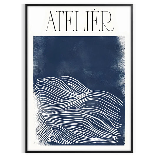 space exquisite Atelier Maximalist poster vibrant blend blue green hues stunning wall art touch opulence room ideal gift lovers artwork striking statement piece